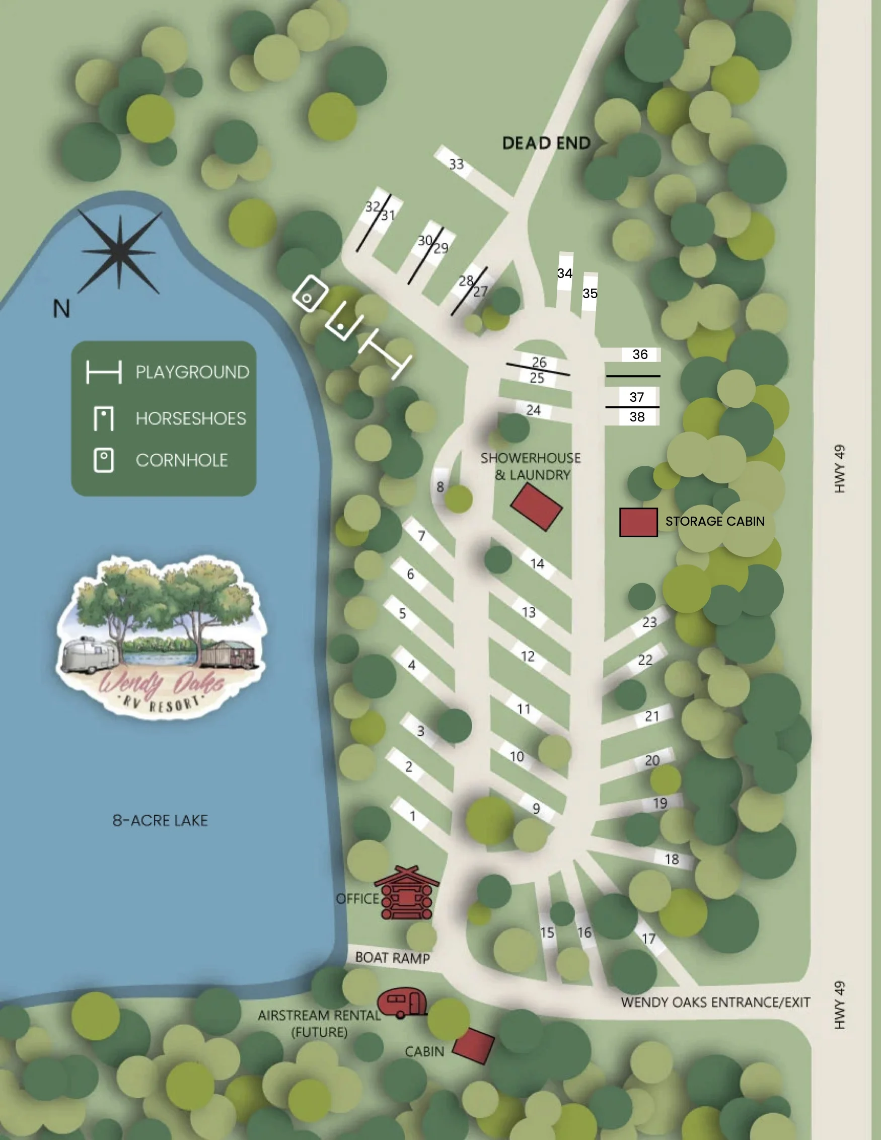 Wendy Oaks park map